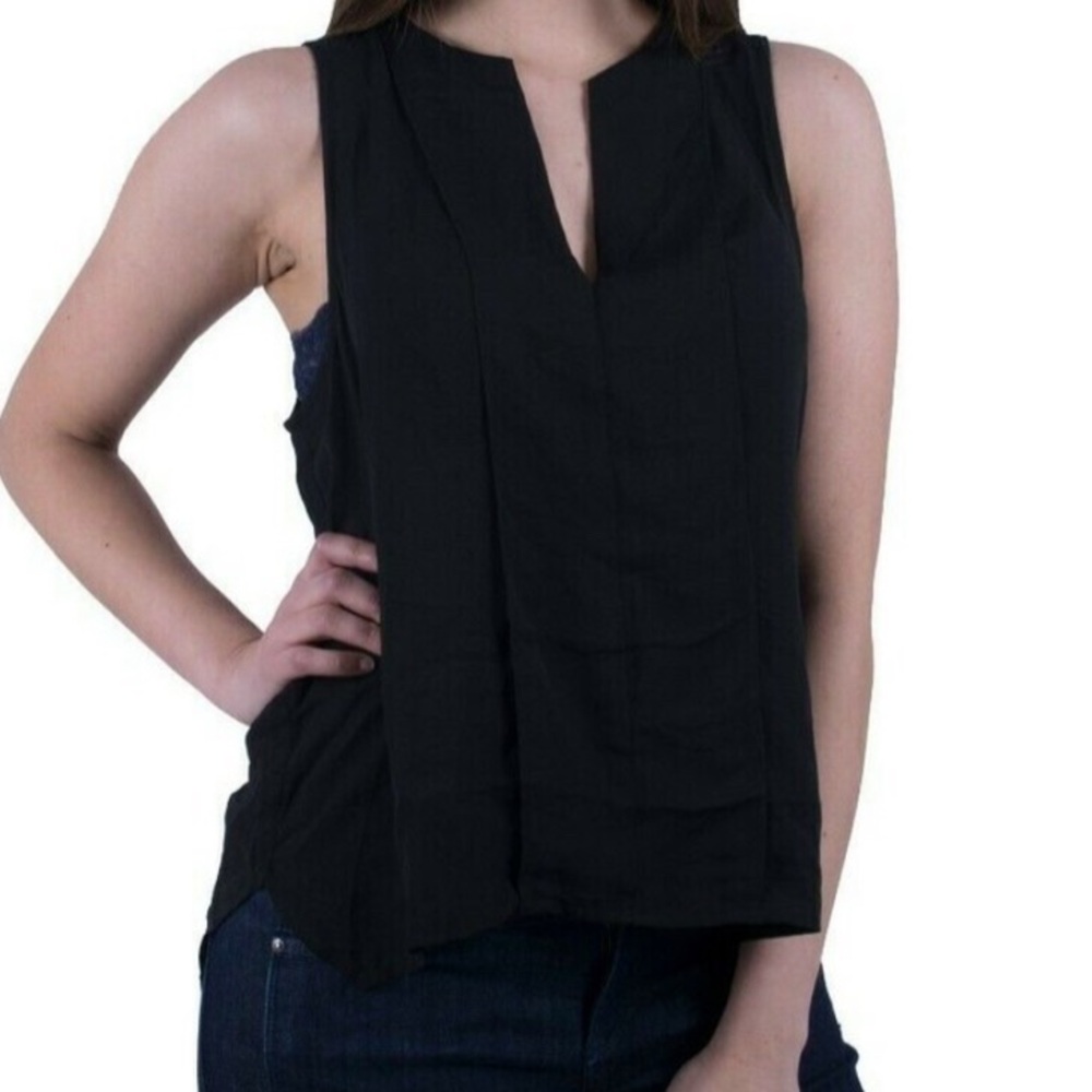 Maeve Anthropologie Sleeveless Keyhole Chiffon Top